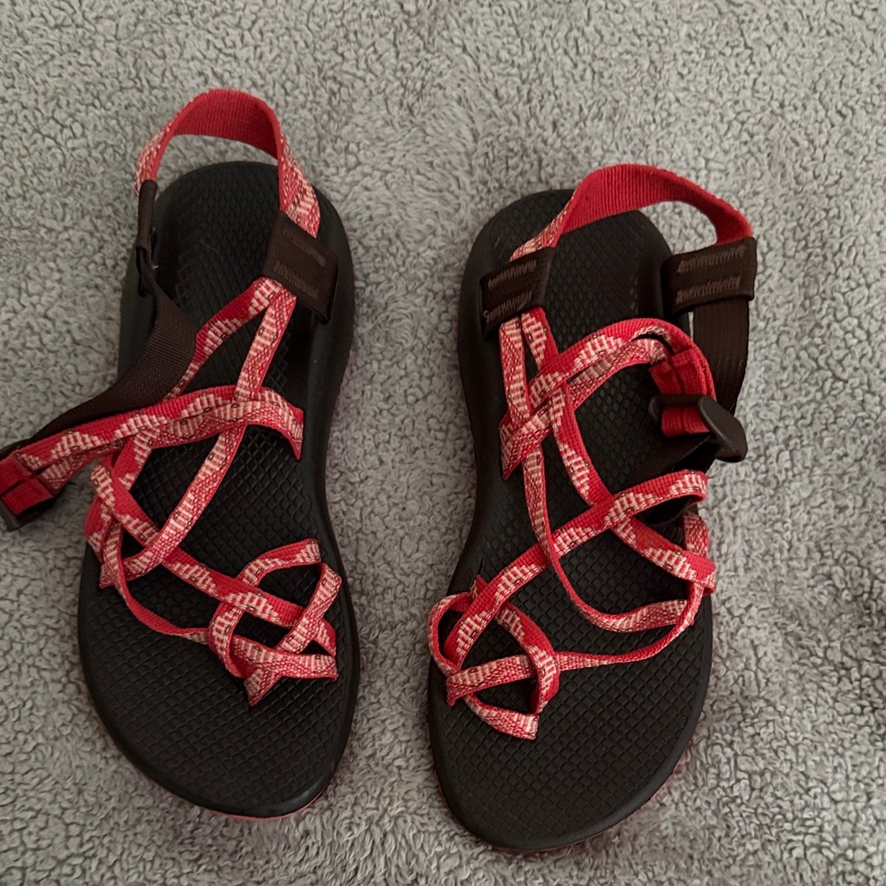 Chaco Red and Brown Women's Sandals